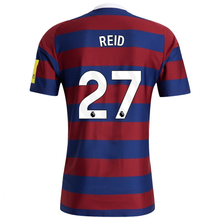 Danxen Hombre Camiseta Hannah Reid #27 Burdeos Azul Marino 2ª Equipación 2024/25 La Camisa México