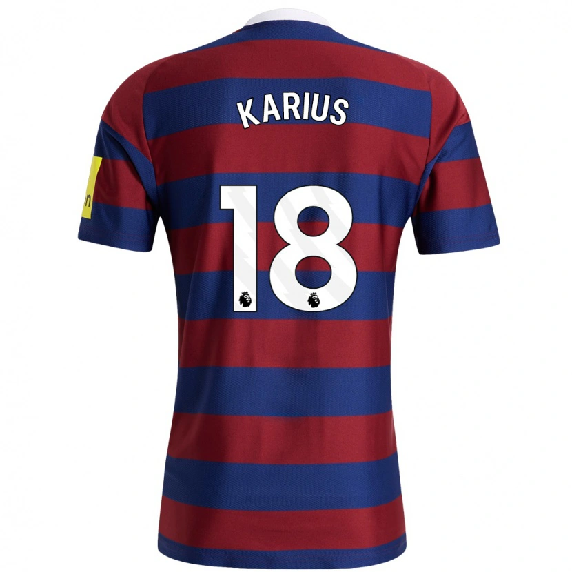 Danxen Hombre Camiseta Loris Karius #18 Burdeos Azul Marino 2ª Equipación 2024/25 La Camisa México