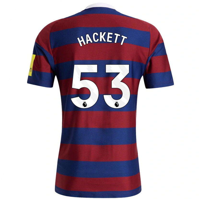 Danxen Hombre Camiseta Jordan Hackett #53 Burdeos Azul Marino 2ª Equipación 2024/25 La Camisa México