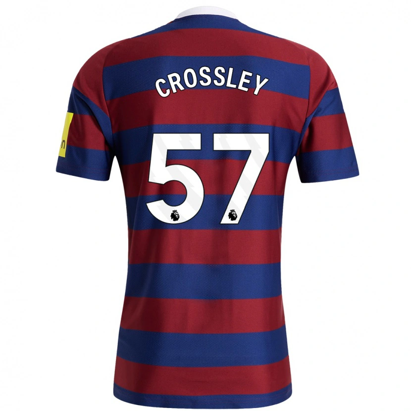 Danxen Hombre Camiseta Kyle Crossley #57 Burdeos Azul Marino 2ª Equipación 2024/25 La Camisa México