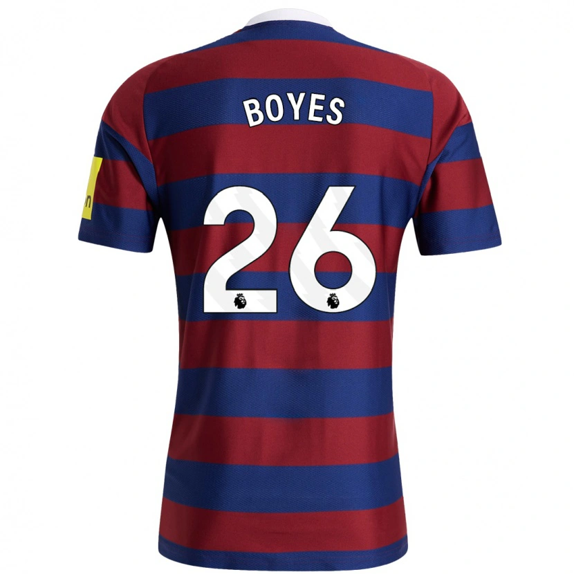 Danxen Hombre Camiseta Grace Boyes #26 Burdeos Azul Marino 2ª Equipación 2024/25 La Camisa México