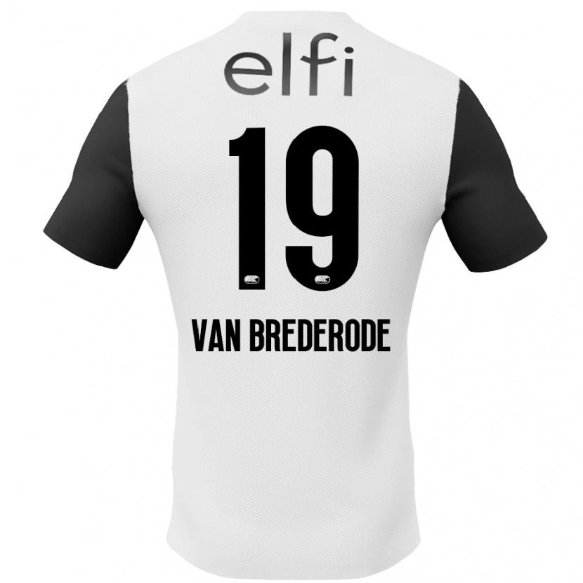Danxen Hombre Camiseta Myron Van Brederode #19 Blanco Negro 2ª Equipación 2024/25 La Camisa México
