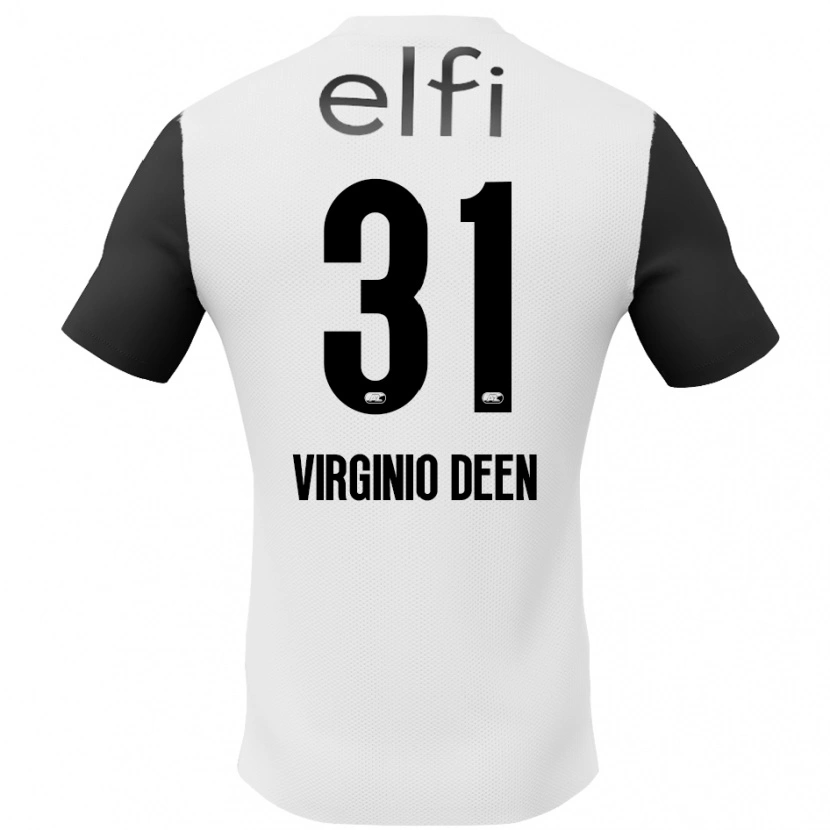 Danxen Hombre Camiseta Daniël Virginio Deen #31 Blanco Negro 2ª Equipación 2024/25 La Camisa México