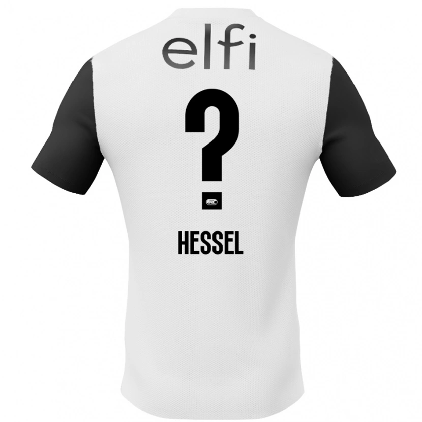 Danxen Hombre Camiseta Hessel De Wit #0 Blanco Negro 2ª Equipación 2024/25 La Camisa México