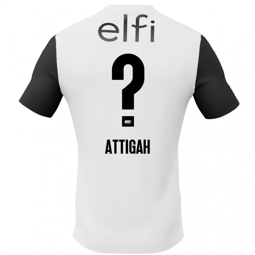 Danxen Hombre Camiseta Quenten Attigah #0 Blanco Negro 2ª Equipación 2024/25 La Camisa México