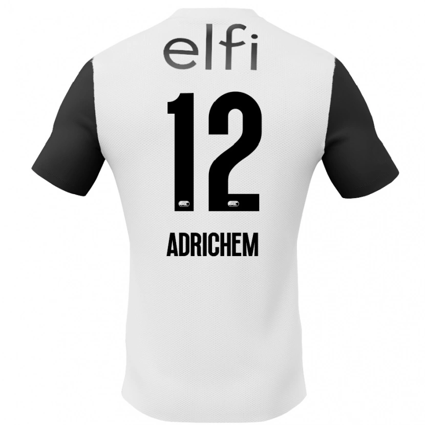 Danxen Hombre Camiseta Mees Adrichem #12 Blanco Negro 2ª Equipación 2024/25 La Camisa México