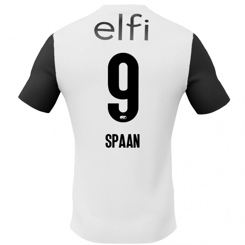 Danxen Hombre Camiseta Floor Spaan #9 Blanco Negro 2ª Equipación 2024/25 La Camisa México