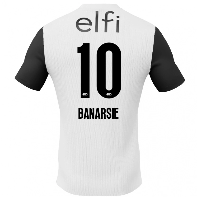Danxen Hombre Camiseta Amy Banarsie #10 Blanco Negro 2ª Equipación 2024/25 La Camisa México