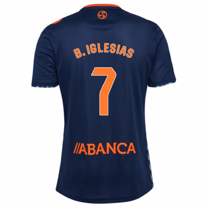 Danxen Hombre Camiseta Borja Iglesias #7 Azul Marino 2ª Equipación 2024/25 La Camisa México