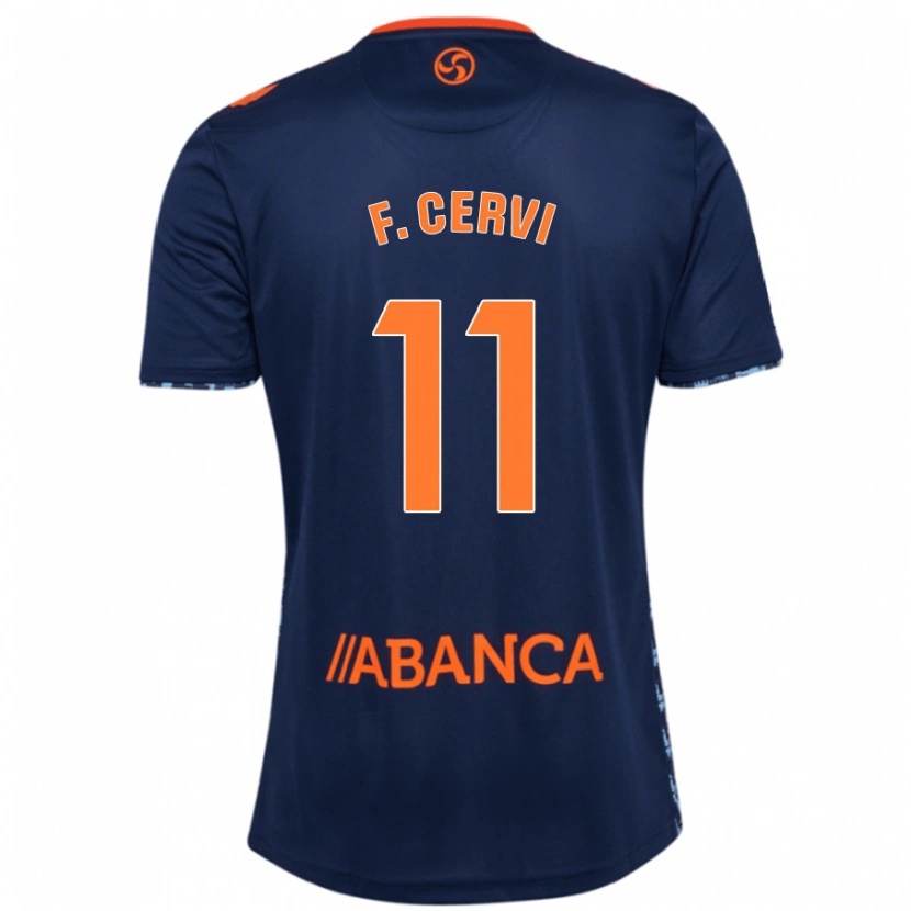 Danxen Hombre Camiseta Franco Cervi #11 Azul Marino 2ª Equipación 2024/25 La Camisa México