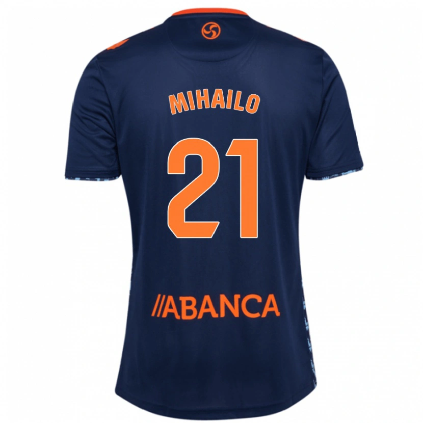 Danxen Hombre Camiseta Mihailo Ristic #21 Azul Marino 2ª Equipación 2024/25 La Camisa México