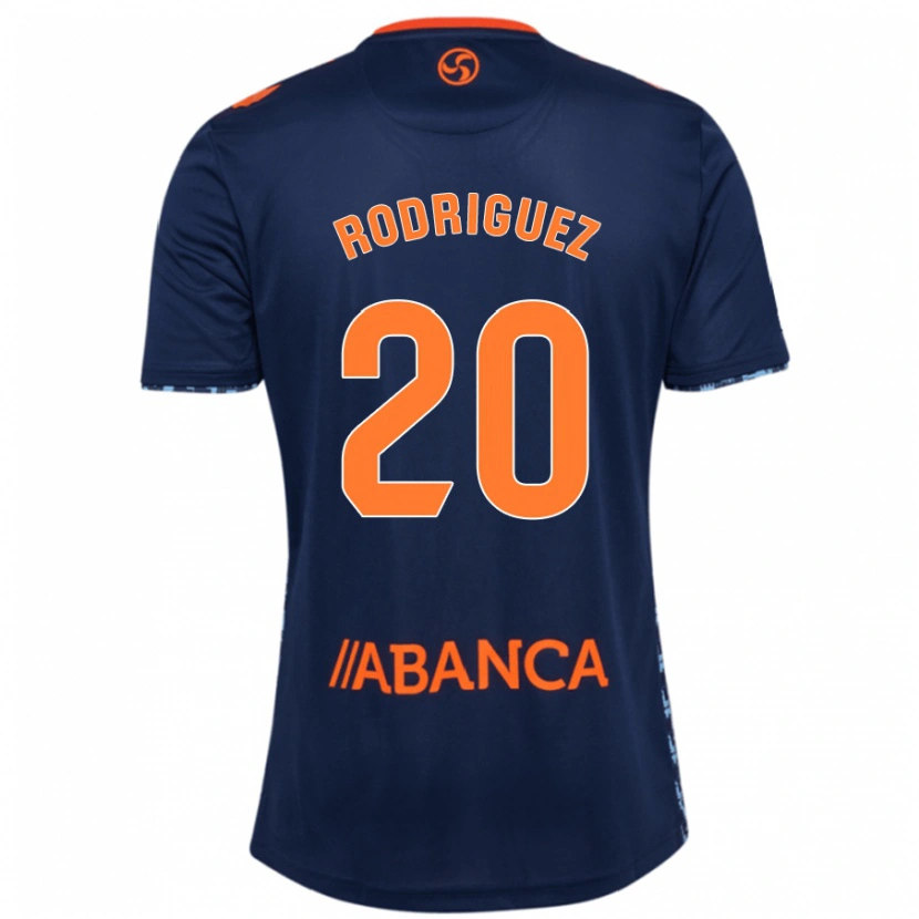 Danxen Hombre Camiseta Javi Rodríguez #20 Azul Marino 2ª Equipación 2024/25 La Camisa México