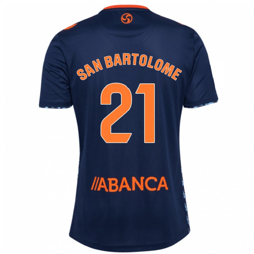 Danxen Hombre Camiseta Víctor San Bartolomé #21 Azul Marino 2ª Equipación 2024/25 La Camisa México