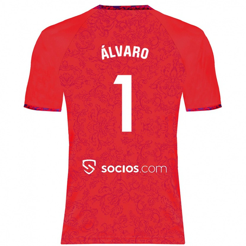 Danxen Hombre Camiseta Álvaro Fernández #1 Rojo 2ª Equipación 2024/25 La Camisa México