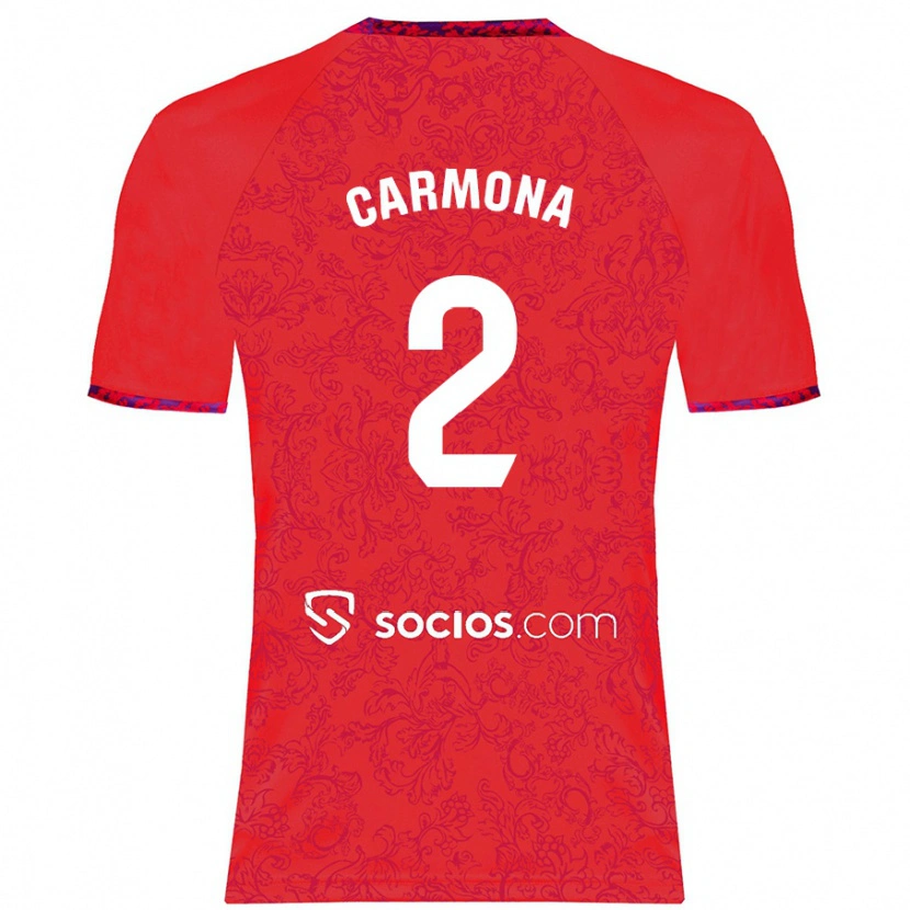Danxen Hombre Camiseta José Ángel Carmona #2 Rojo 2ª Equipación 2024/25 La Camisa México