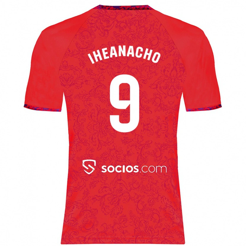 Danxen Hombre Camiseta Kelechi Iheanacho #9 Rojo 2ª Equipación 2024/25 La Camisa México
