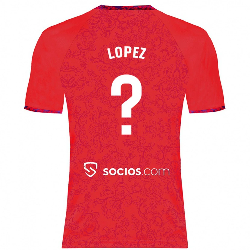 Danxen Hombre Camiseta David López #0 Rojo 2ª Equipación 2024/25 La Camisa México