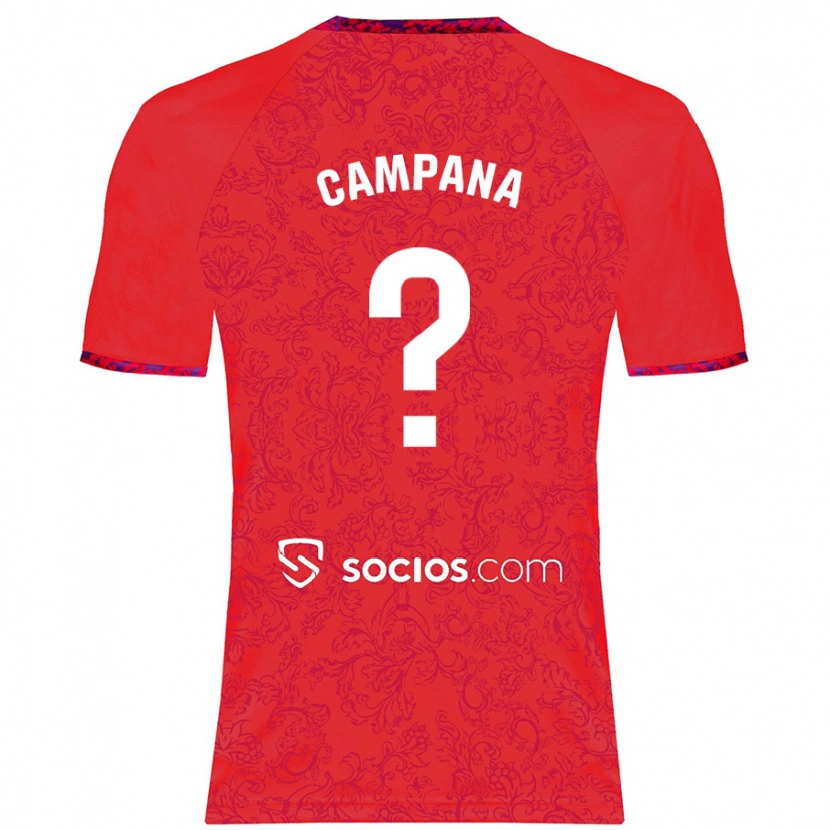 Danxen Hombre Camiseta Massimo Campana #0 Rojo 2ª Equipación 2024/25 La Camisa México