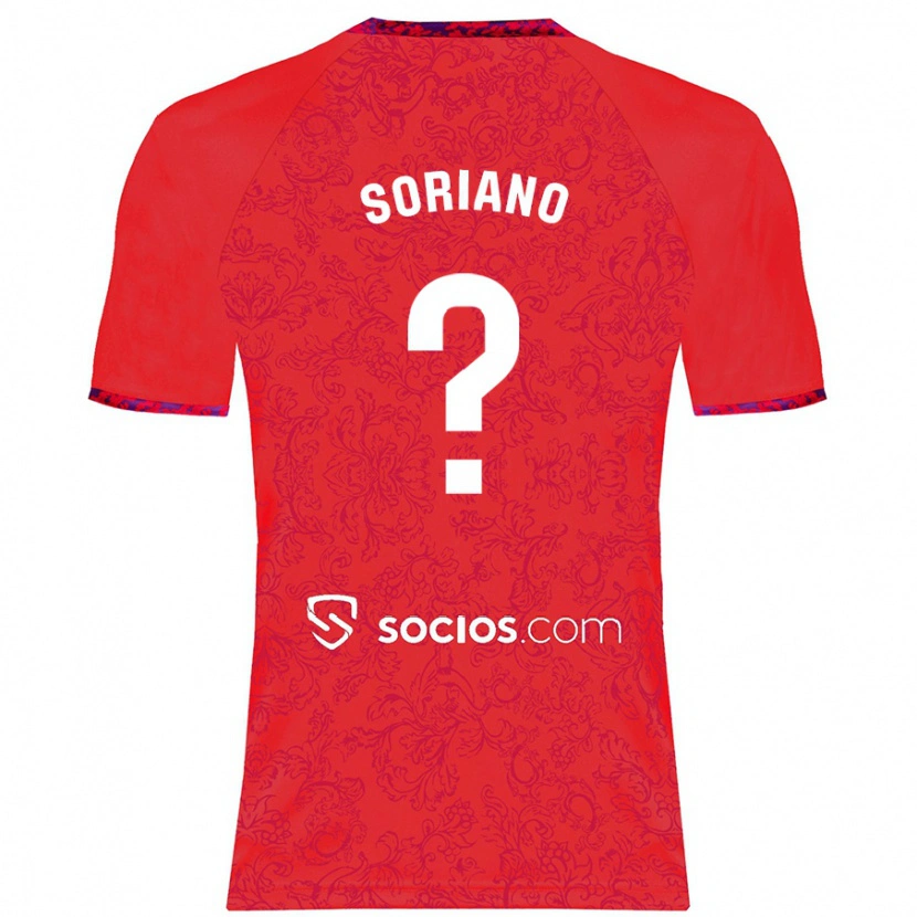 Danxen Hombre Camiseta Antonio Soriano #0 Rojo 2ª Equipación 2024/25 La Camisa México