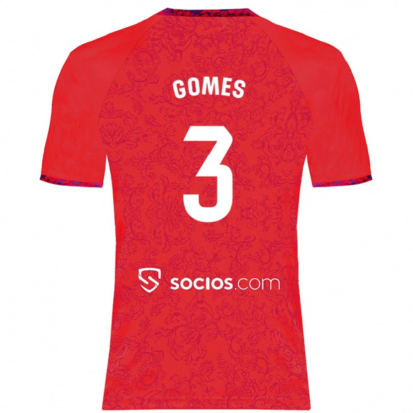Danxen Hombre Camiseta Diana Gomes #3 Rojo 2ª Equipación 2024/25 La Camisa México
