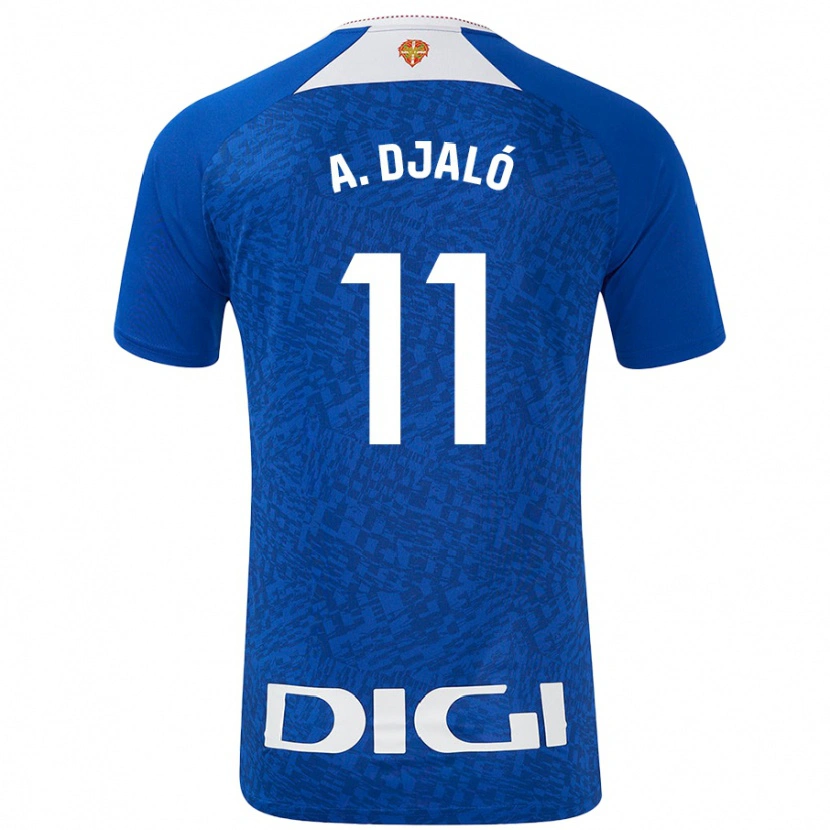 Danxen Hombre Camiseta Álvaro Djaló #11 Azul Real 2ª Equipación 2024/25 La Camisa México