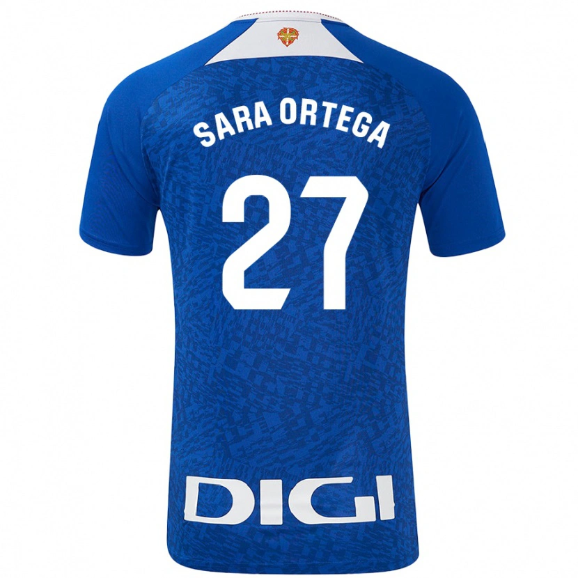 Danxen Hombre Camiseta Sara Ortega Ruiz #27 Azul Real 2ª Equipación 2024/25 La Camisa México