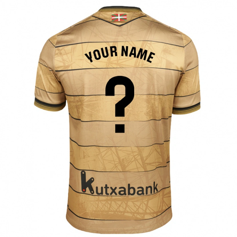 Danxen Hombre Camiseta Su Nombre #0 Marrón 2ª Equipación 2024/25 La Camisa México