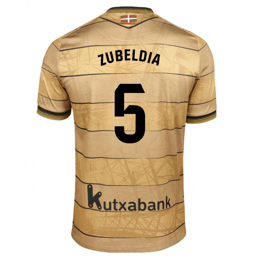 Danxen Hombre Camiseta Igor Zubeldia #5 Marrón 2ª Equipación 2024/25 La Camisa México