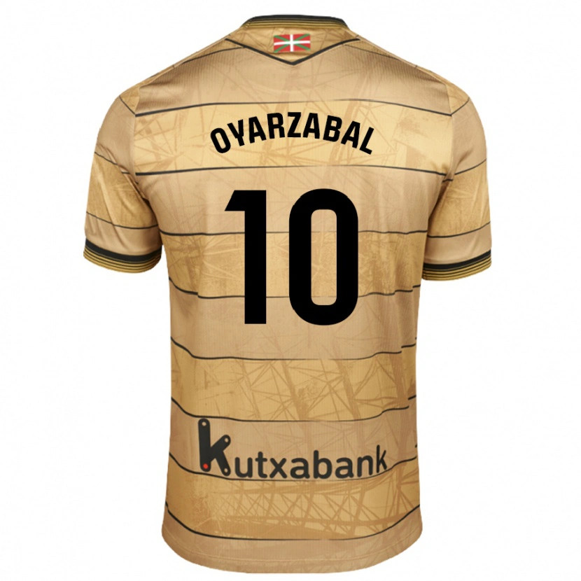 Danxen Hombre Camiseta Mikel Oyarzabal #10 Marrón 2ª Equipación 2024/25 La Camisa México