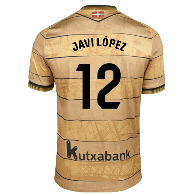 Danxen Hombre Camiseta Javi López #12 Marrón 2ª Equipación 2024/25 La Camisa México