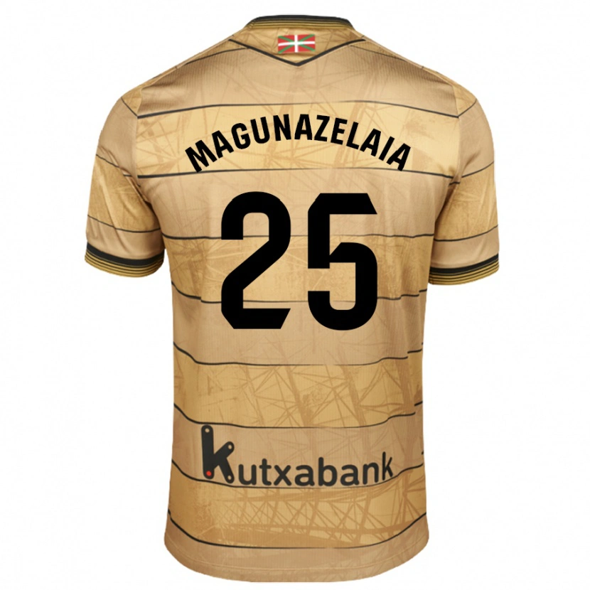 Danxen Hombre Camiseta Jon Magunazelaia #25 Marrón 2ª Equipación 2024/25 La Camisa México