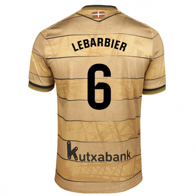 Danxen Hombre Camiseta Alex Lebarbier #6 Marrón 2ª Equipación 2024/25 La Camisa México