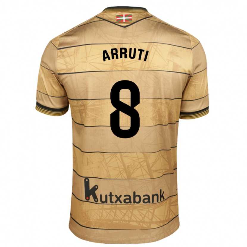 Danxen Hombre Camiseta Martín Arruti #8 Marrón 2ª Equipación 2024/25 La Camisa México