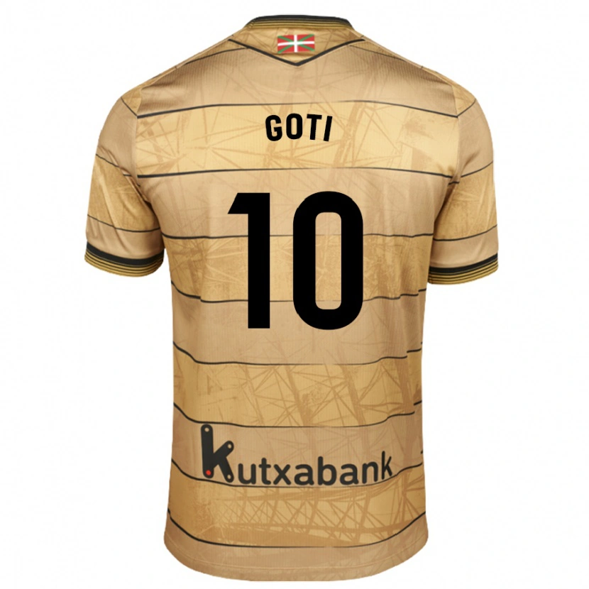 Danxen Hombre Camiseta Mikel Goti #10 Marrón 2ª Equipación 2024/25 La Camisa México