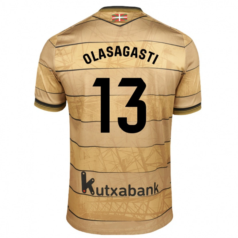 Danxen Hombre Camiseta Lander Olasagasti #13 Marrón 2ª Equipación 2024/25 La Camisa México