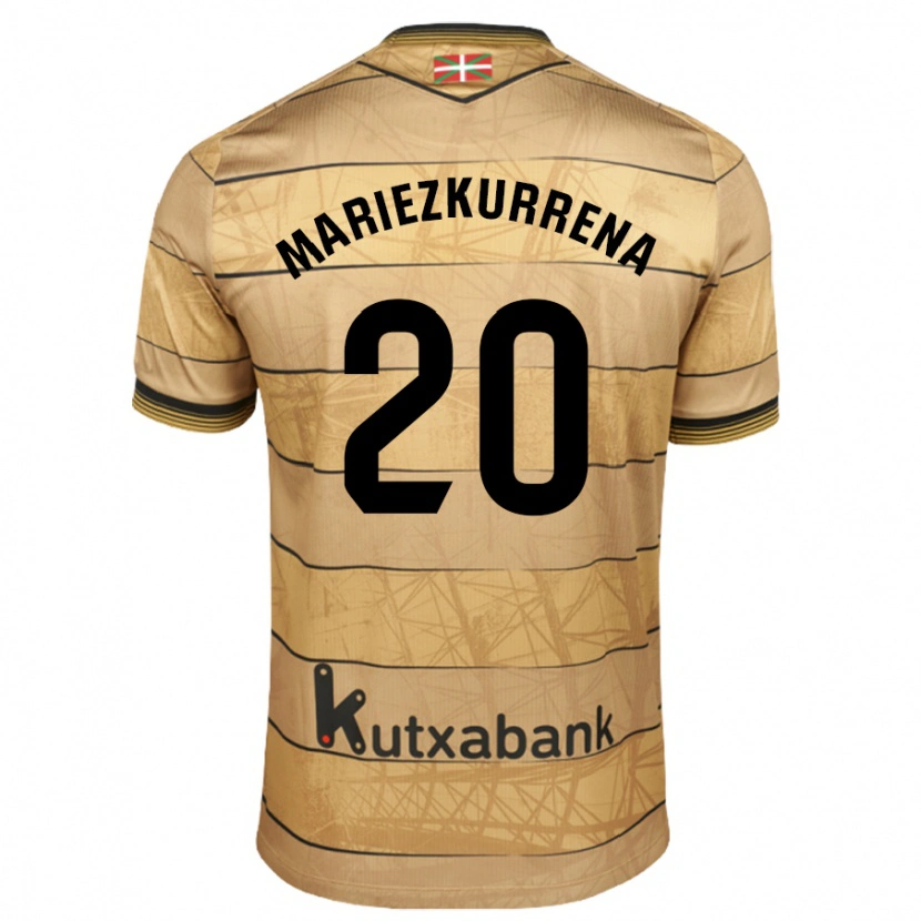 Danxen Hombre Camiseta Arkaitz Mariezkurrena #20 Marrón 2ª Equipación 2024/25 La Camisa México