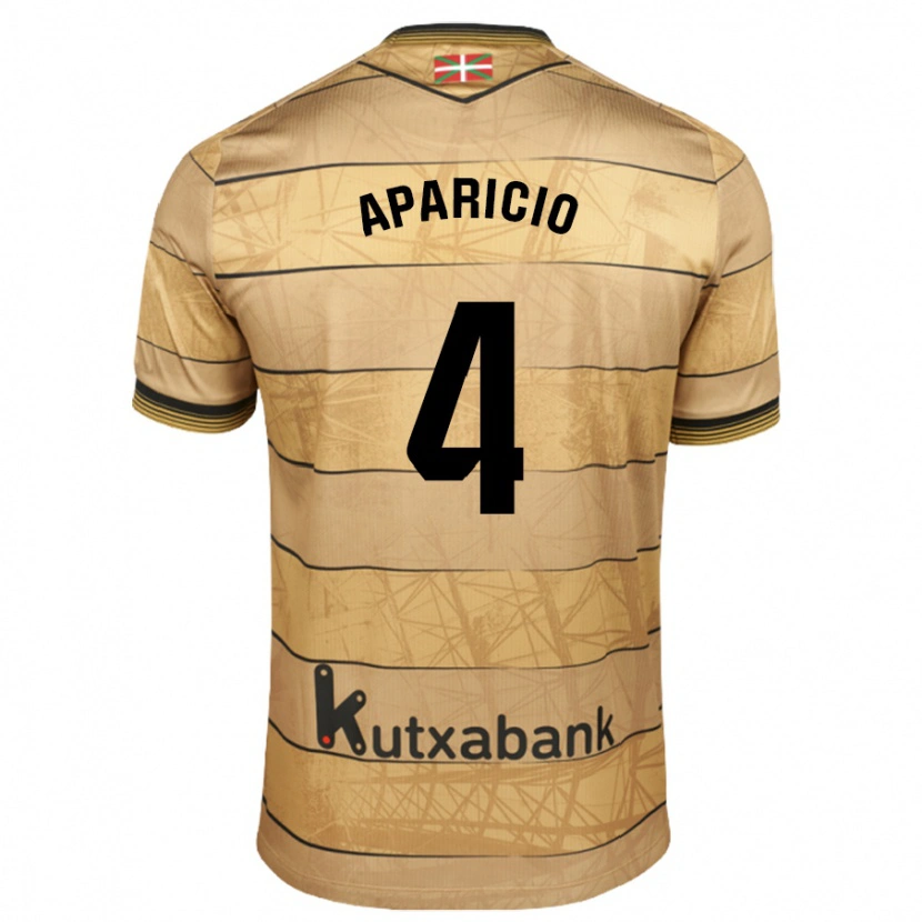 Danxen Hombre Camiseta Nahia Aparicio #4 Marrón 2ª Equipación 2024/25 La Camisa México
