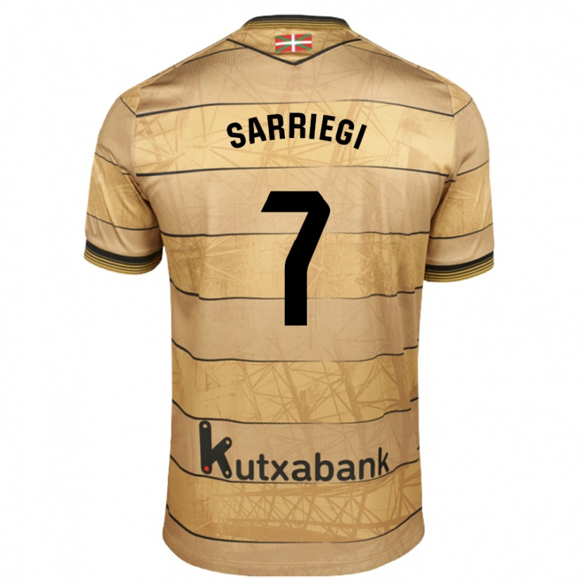 Danxen Hombre Camiseta Amaiur Sarriegi #7 Marrón 2ª Equipación 2024/25 La Camisa México