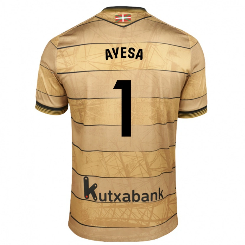 Danxen Hombre Camiseta Gaizka Ayesa #1 Marrón 2ª Equipación 2024/25 La Camisa México