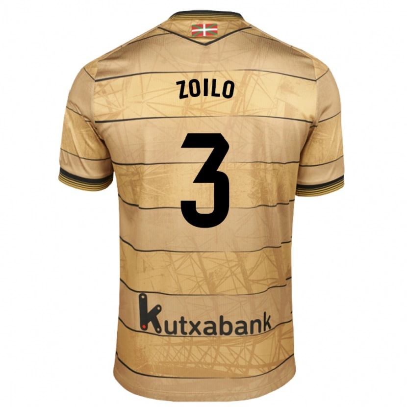Danxen Hombre Camiseta Ander Zoilo #3 Marrón 2ª Equipación 2024/25 La Camisa México