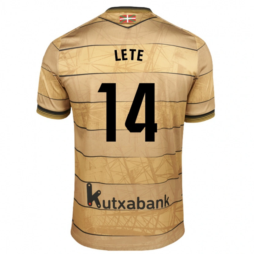 Danxen Hombre Camiseta Eñaut Lete #14 Marrón 2ª Equipación 2024/25 La Camisa México