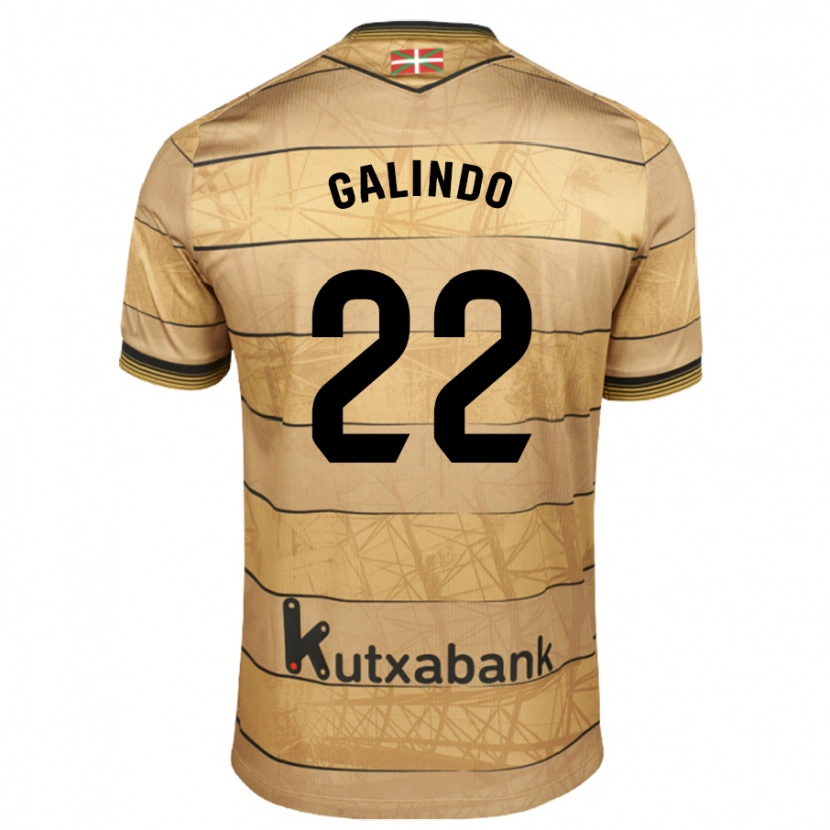 Danxen Hombre Camiseta Iker Galindo #22 Marrón 2ª Equipación 2024/25 La Camisa México