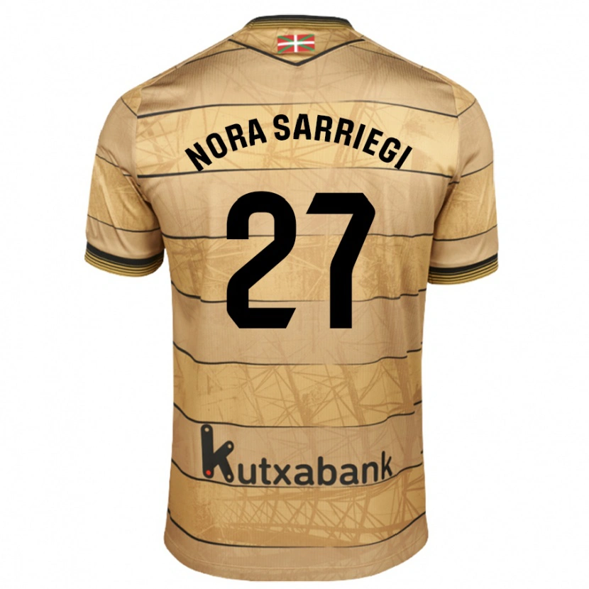 Danxen Hombre Camiseta Nora Sarriegi Galdos #27 Marrón 2ª Equipación 2024/25 La Camisa México