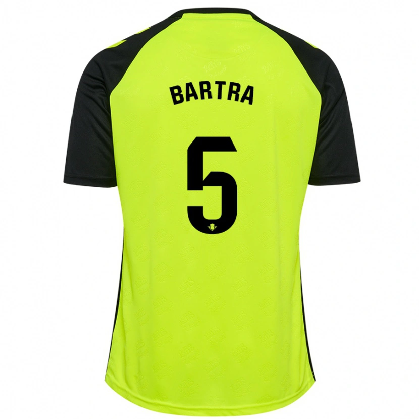 Danxen Hombre Camiseta Marc Bartra #5 Amarillo Fluorescente Negro 2ª Equipación 2024/25 La Camisa México