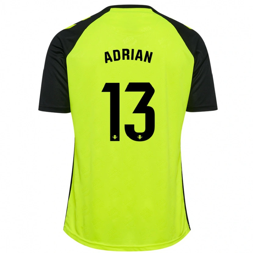 Danxen Hombre Camiseta Adrián #13 Amarillo Fluorescente Negro 2ª Equipación 2024/25 La Camisa México