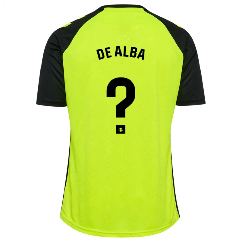 Danxen Hombre Camiseta Luismi De Alba #0 Amarillo Fluorescente Negro 2ª Equipación 2024/25 La Camisa México
