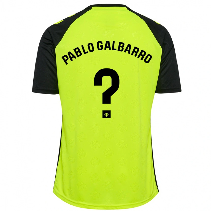 Danxen Hombre Camiseta Juan Pablo Galbarro #0 Amarillo Fluorescente Negro 2ª Equipación 2024/25 La Camisa México