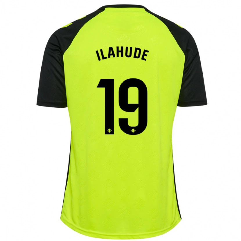 Danxen Hombre Camiseta Destiny Ilahude #19 Amarillo Fluorescente Negro 2ª Equipación 2024/25 La Camisa México