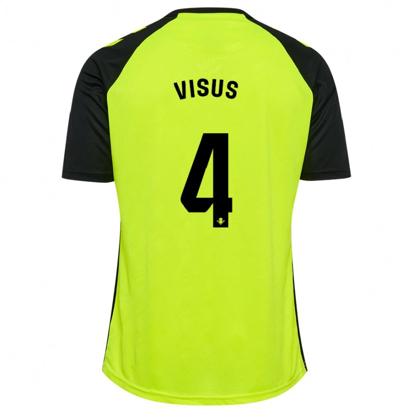 Danxen Hombre Camiseta Ricardo Visus #4 Amarillo Fluorescente Negro 2ª Equipación 2024/25 La Camisa México