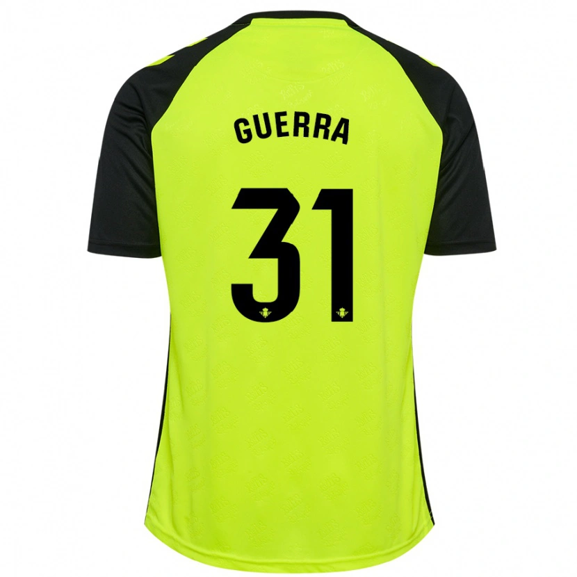 Danxen Hombre Camiseta Ana Guerra Morcillo #31 Amarillo Fluorescente Negro 2ª Equipación 2024/25 La Camisa México